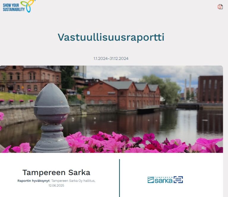 Ensimmäinen vastuullisuusraporttimme on julkaistu